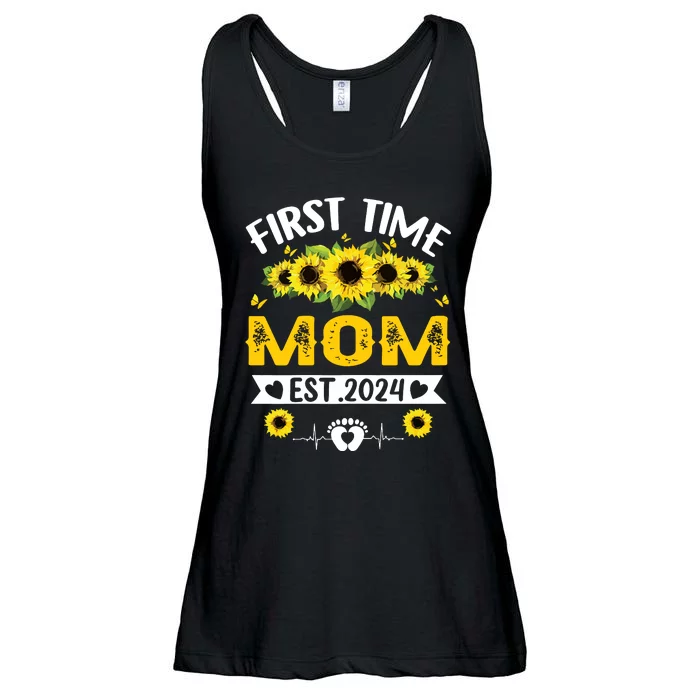 First Time Mom Pregnancy Mothers Day Soon To Be Mom 2024 Ladies Essential Flowy Tank