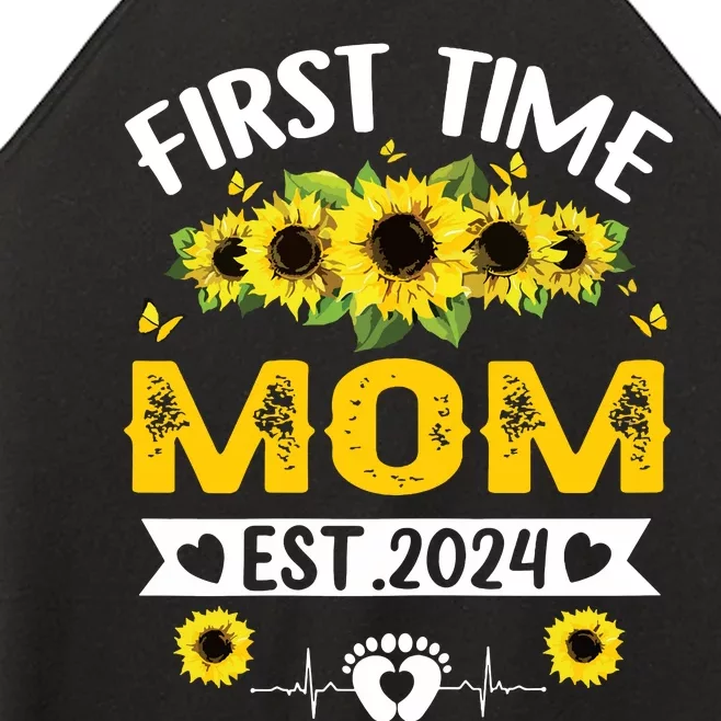 First Time Mom Pregnancy Mothers Day Soon To Be Mom 2024 Women’s Perfect Tri Rocker Tank