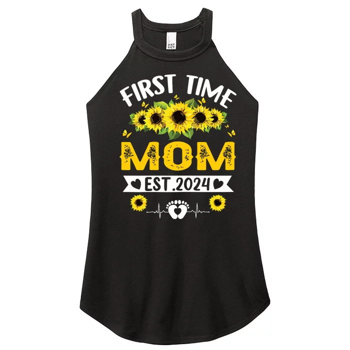 First Time Mom Pregnancy Mothers Day Soon To Be Mom 2024 Women’s Perfect Tri Rocker Tank