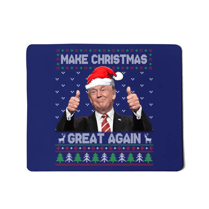 Funny Trump Make Christmas Great Again Ugly Sweater Xmas Mousepad