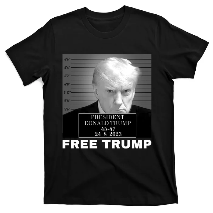 Free Donald Trump Mugshot T-Shirt | TeeShirtPalace