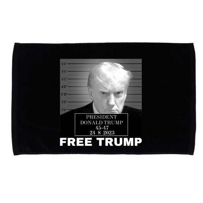 Free Donald Trump Mugshot Microfiber Hand Towel