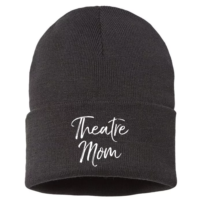 Funny Theater Mother Gift For Women Parent Cute Theatre Mom Gift Sustainable Knit Beanie