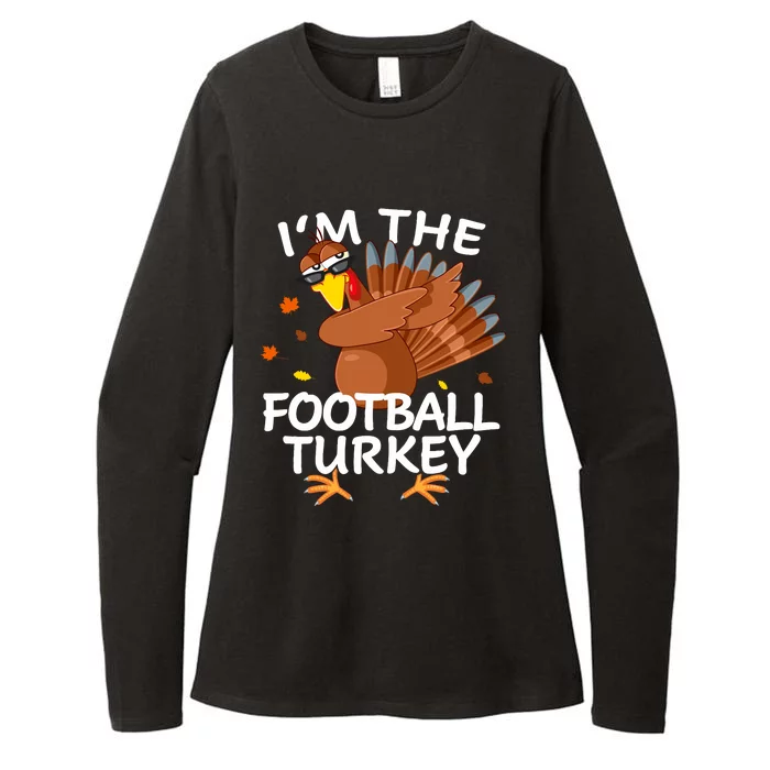 Football Turkey Matching Outfit Thanksgiving Pajamas Family Womens CVC Long Sleeve Shirt