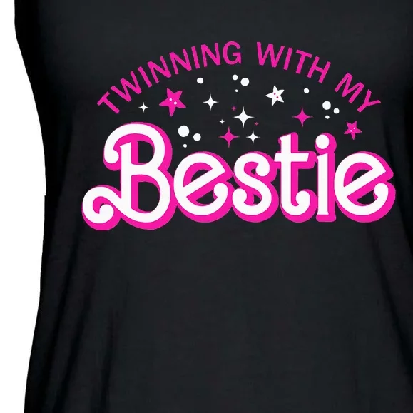 Funny Twin Matching Twins Day Friend Twinning With My Bestie Ladies Essential Flowy Tank