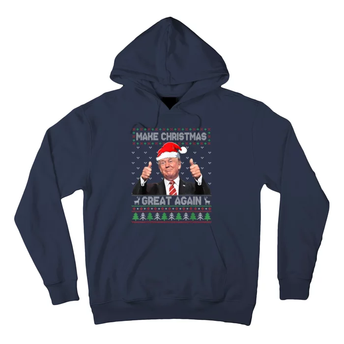 Funny Trump Make Christmas Great Again Ugly Sweater Xmas Hoodie