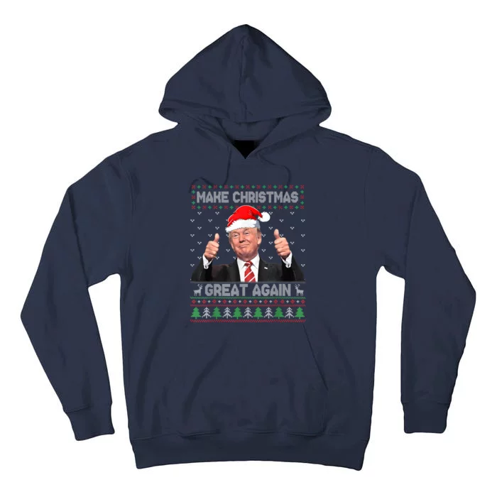 Funny Trump Make Christmas Great Again Ugly Sweater Xmas Tall Hoodie