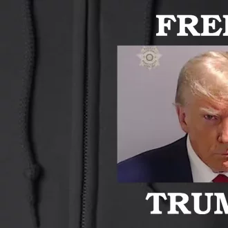 Free Trump Mugshot Design Full Zip Hoodie