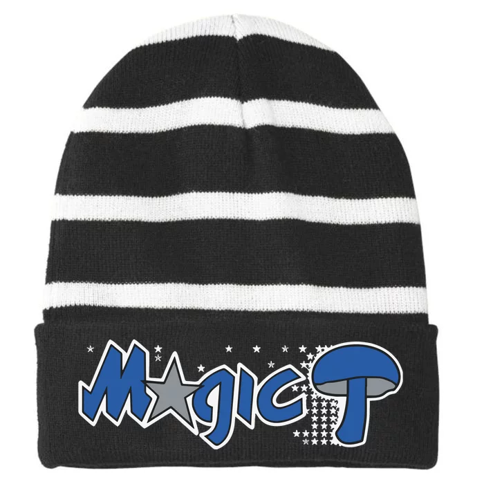 Four Twenty Magic Star Mushroom Striped Beanie with Solid Band