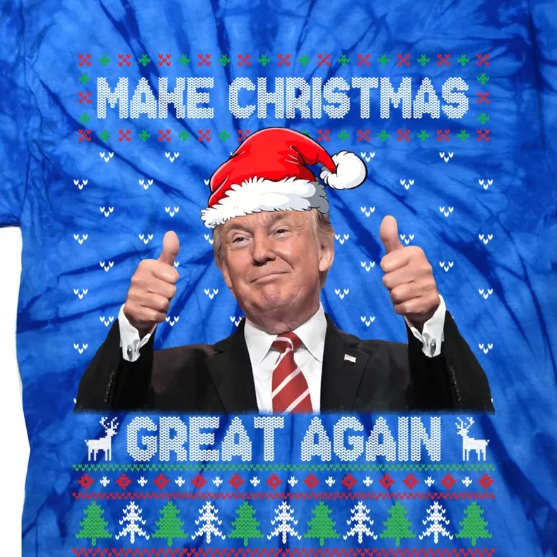 Funny Trump Make Christmas Great Again Ugly Sweater Xmas Cute Gift Tie-Dye T-Shirt