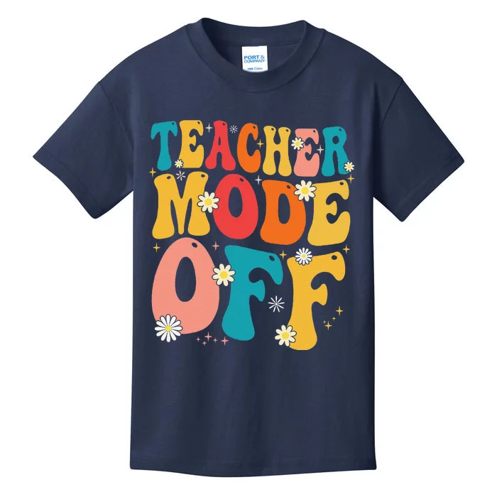 Funny Teacher Mode Off Last Day Of School Summer Break Kids T-Shirt