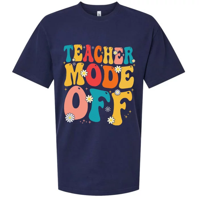 Funny Teacher Mode Off Last Day Of School Summer Break Sueded Cloud Jersey T-Shirt