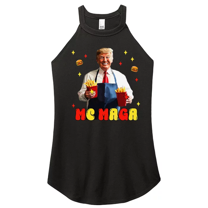 Funny Trump Mc Maga Fries Fast Food Gift Women’s Perfect Tri Rocker Tank