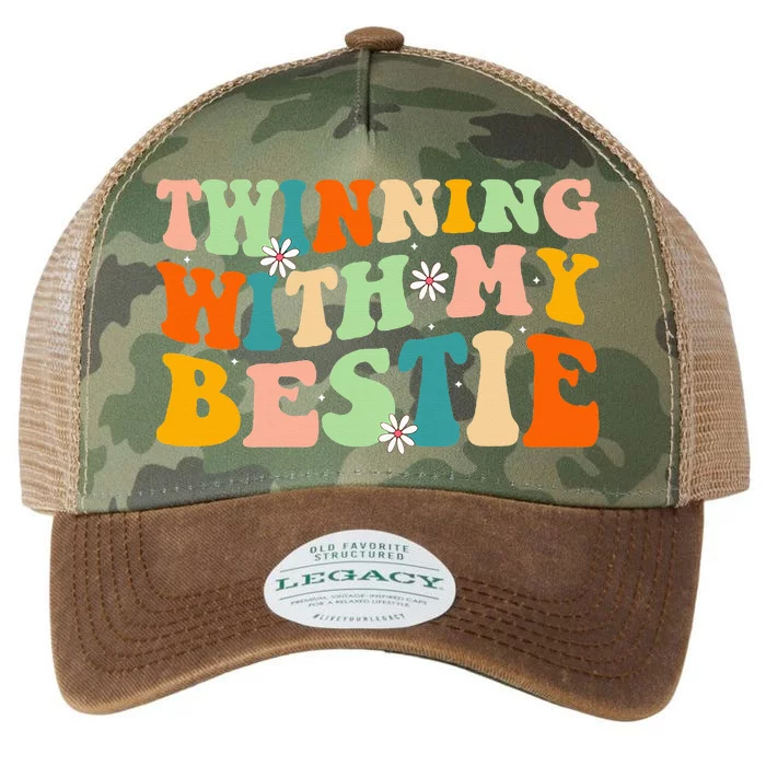 Funny Twin Matching Twins Day Friend Twinning With My Bestie Legacy Tie Dye Trucker Hat