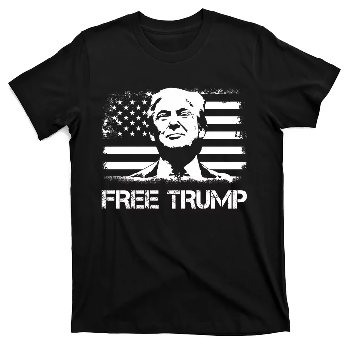 Free Trump Mug Shot Trump Not Guilty MugShot T-Shirt