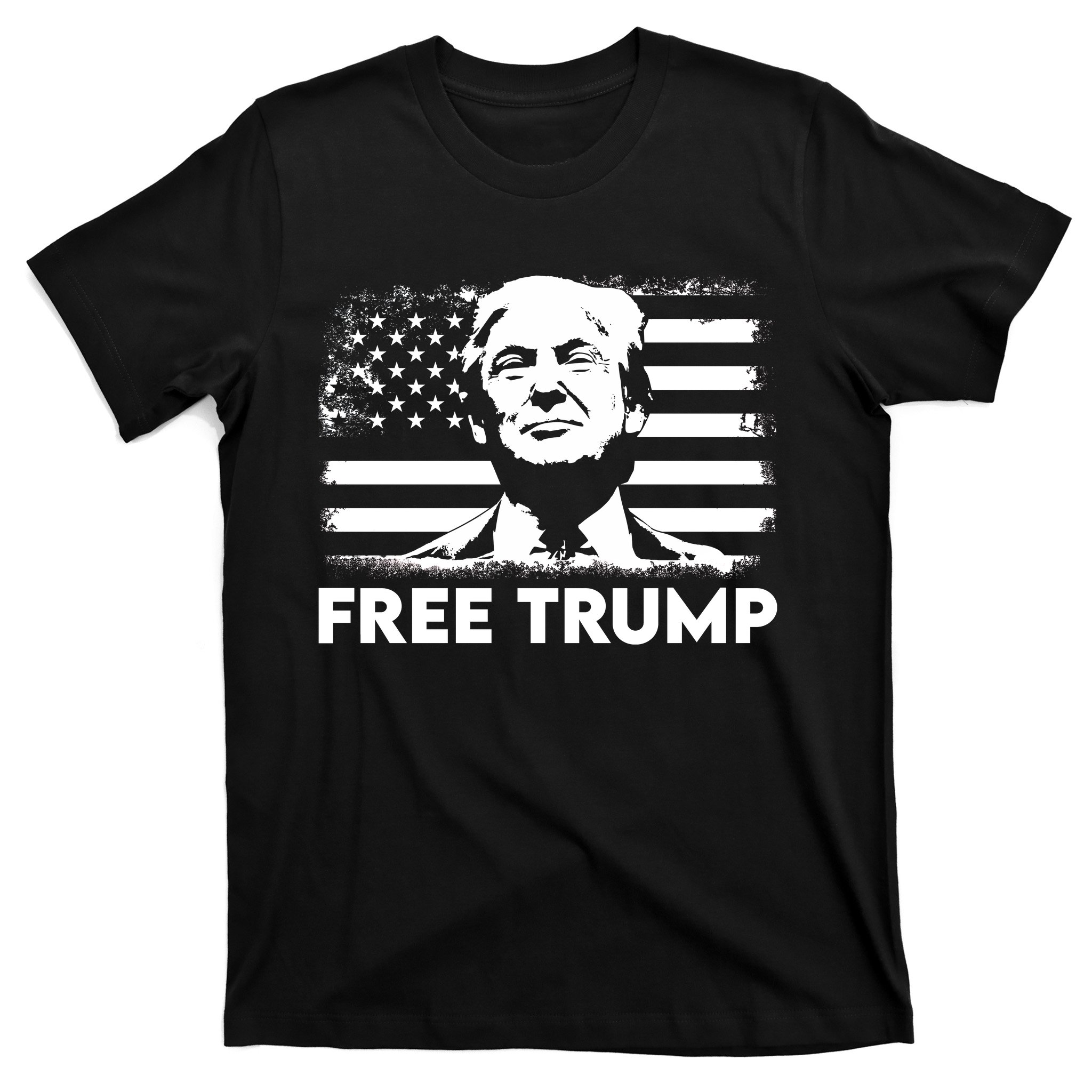 Free Trump Mug Shot Trump Not Guilty MugShot T-Shirt | TeeShirtPalace