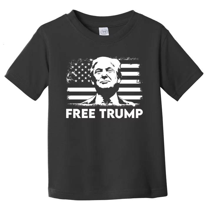 Free Trump Mug Shot Trump Not Guilty MugShot Toddler T-Shirt