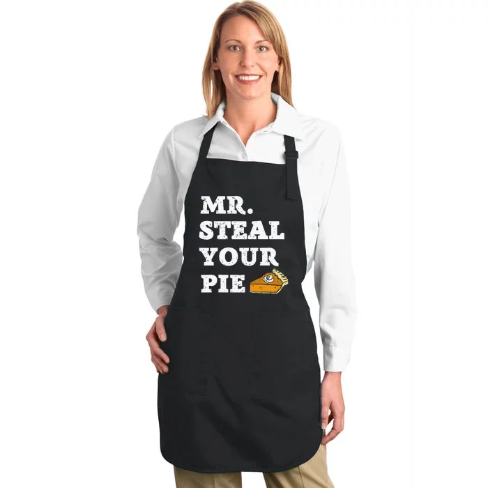 Funny Thanksgiving Mr Steal Your Pie Baby Full-Length Apron With Pocket