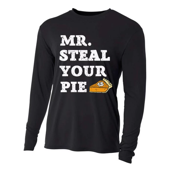 Funny Thanksgiving Mr Steal Your Pie Baby Cooling Performance Long Sleeve Crew