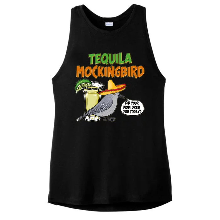 Funny Tequila Mockingbird Ladies Tri-Blend Wicking Tank