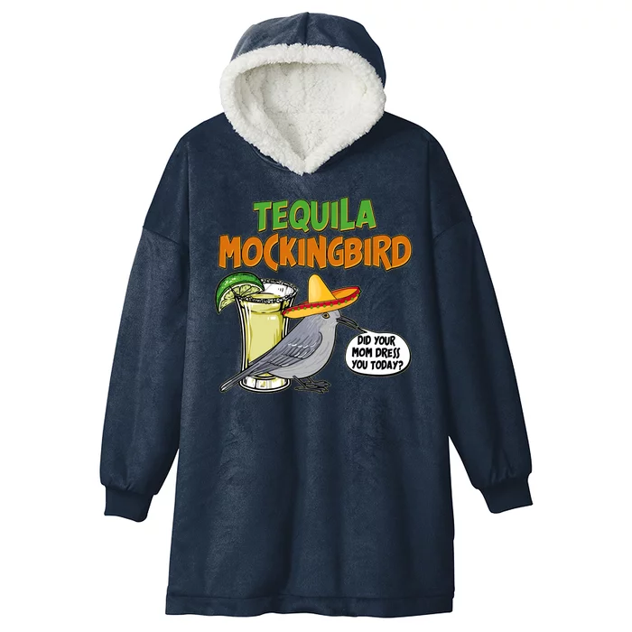 Funny Tequila Mockingbird Hooded Wearable Blanket