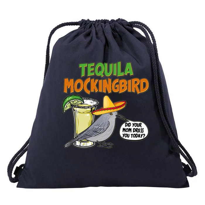 Funny Tequila Mockingbird Drawstring Bag