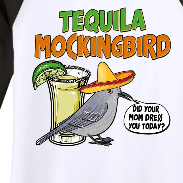 Funny Tequila Mockingbird Women's Tri-Blend 3/4-Sleeve Raglan Shirt