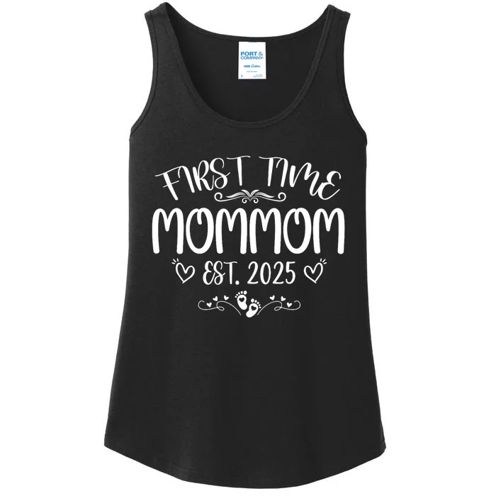 First Time Mommom Est 2025 Soon To Be Mom Mothers Day Ladies Essential Tank