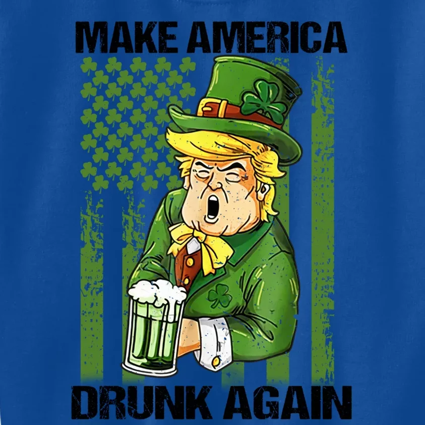 Funny Trump Make America Drunk Again Beer St Patricks Day Gift Kids Sweatshirt