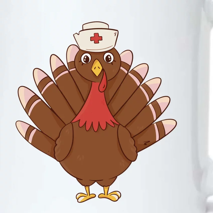 Funny Turkey Nurse Thanksgiving Family Outfit Gift Black Color Changing Mug