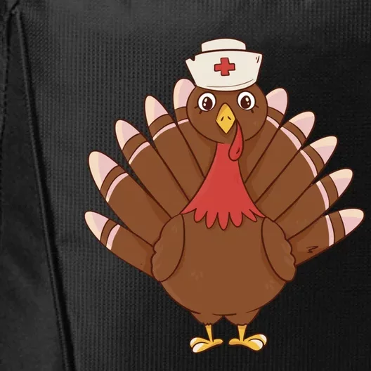 Funny Turkey Nurse Thanksgiving Family Outfit Gift City Backpack