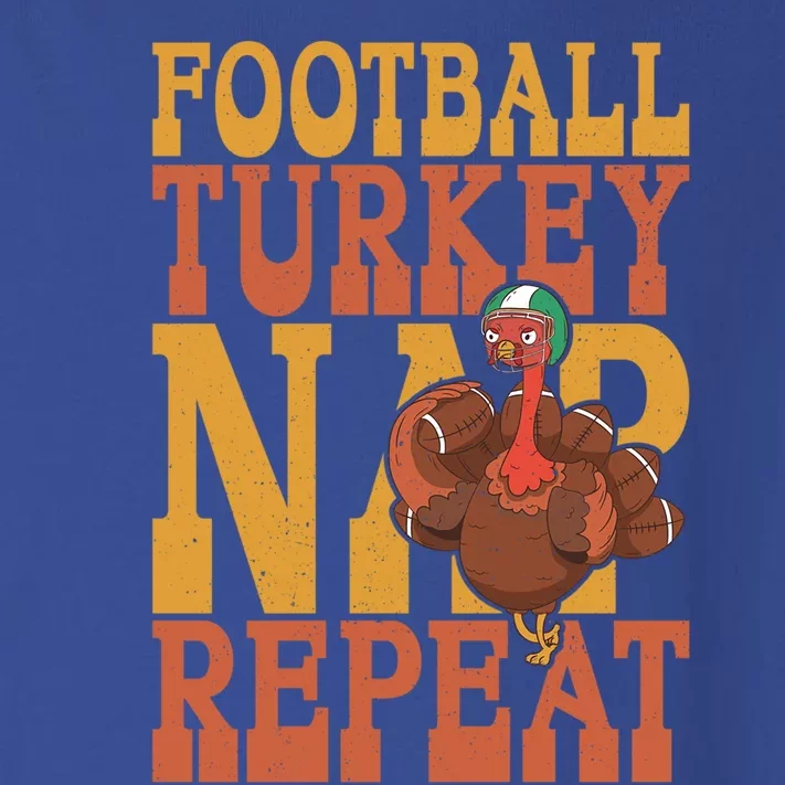 Football Turkey Nap Repeat Thanksgiving Football Lovers Gift Toddler Long Sleeve Shirt