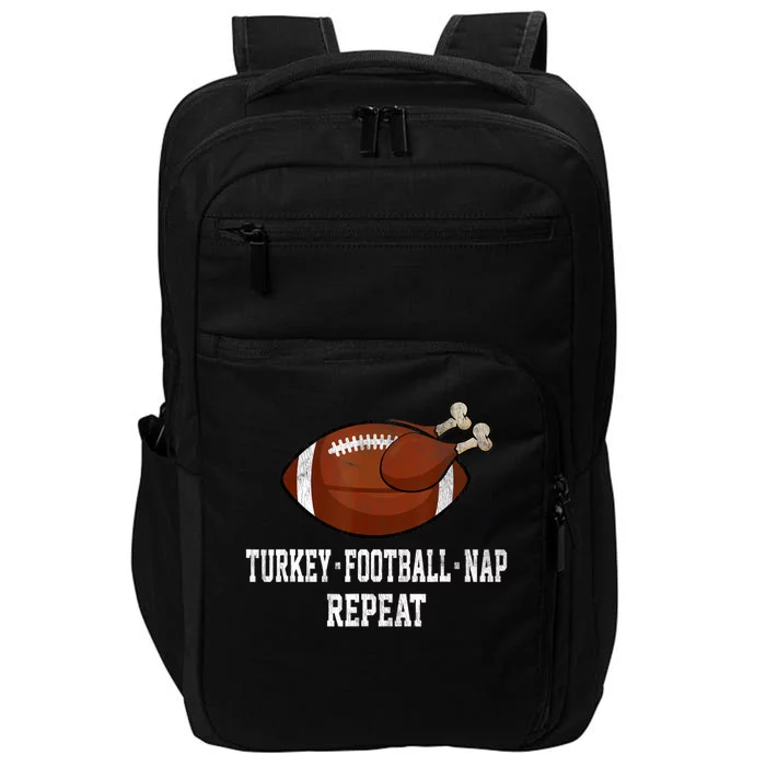 Football Turkey Nap Thanksgiving Impact Tech Backpack