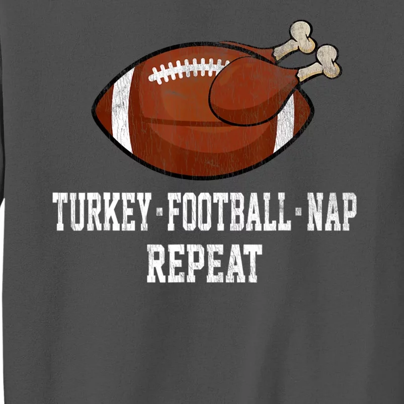 Football Turkey Nap Thanksgiving Tall Sweatshirt