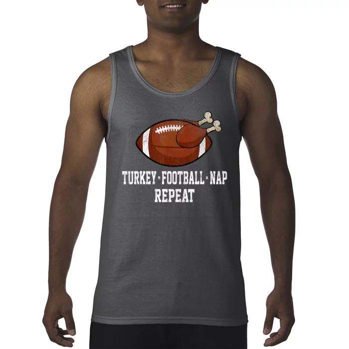 Football Turkey Nap Thanksgiving Tank Top