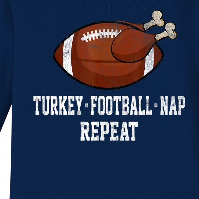 Football Turkey Nap Thanksgiving Baby Long Sleeve Bodysuit