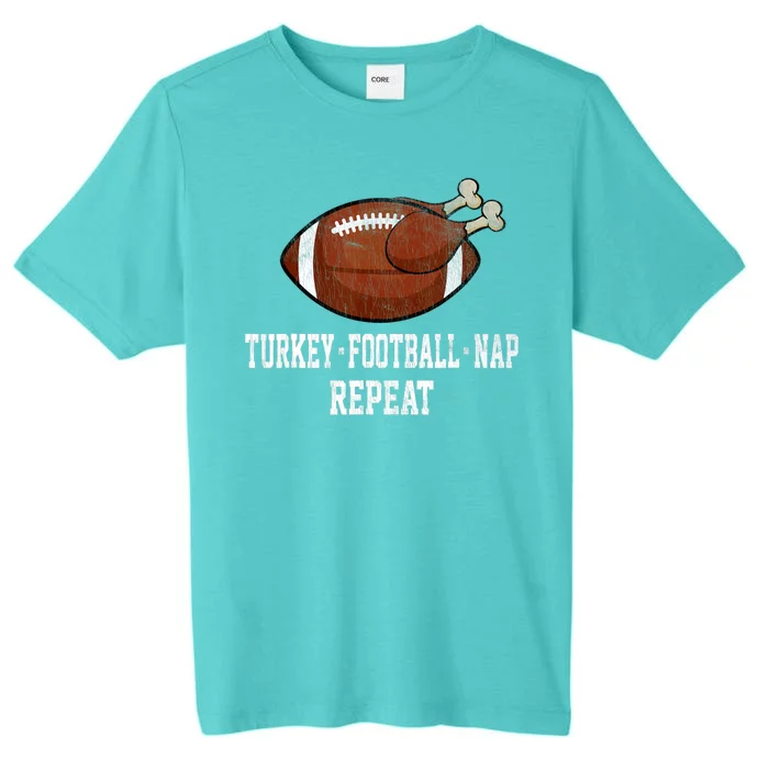 Football Turkey Nap Thanksgiving ChromaSoft Performance T-Shirt