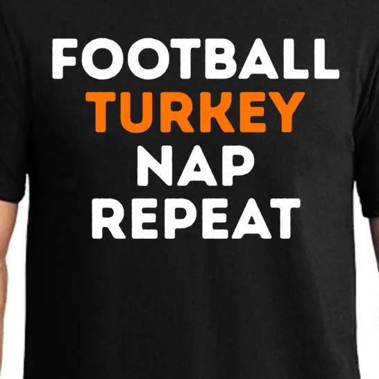 Football Turkey Nap Repeat Thanksgiving Pajama Set