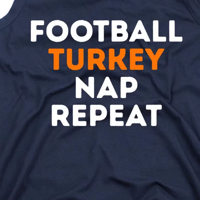 Football Turkey Nap Repeat Thanksgiving Tank Top