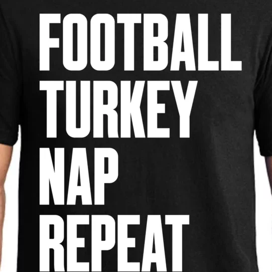 Football Turkey Nap Repeat Funny Sports Fan Humorous Funny Gift Pajama Set