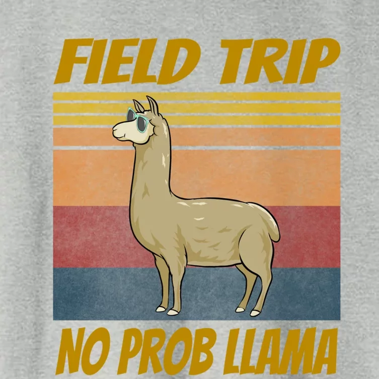 Field Trip No Prob Llama Funny Gift Field Day Vibes Teachers Students Gift Women's Crop Top Tee