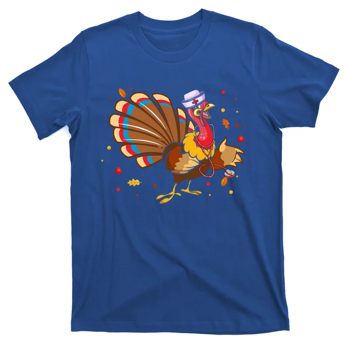 Funny Turkey Nurse Nursing Thanksgiving Stethoscope Nurse Great Gift T-Shirt