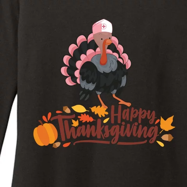 Funny Turkey Nurse Happy Thanksgiving Quote Professional Gift Womens CVC Long Sleeve Shirt