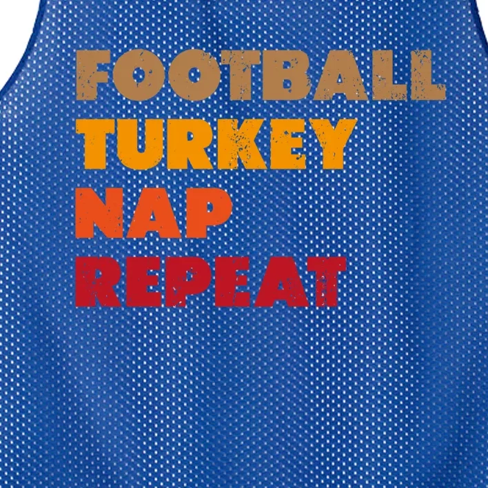 Football Turkey Nap Repeat Funny Turkey Day Holiday Cute Gift Mesh Reversible Basketball Jersey Tank