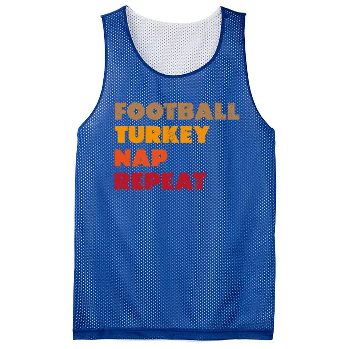 Football Turkey Nap Repeat Funny Turkey Day Holiday Cute Gift Mesh Reversible Basketball Jersey Tank