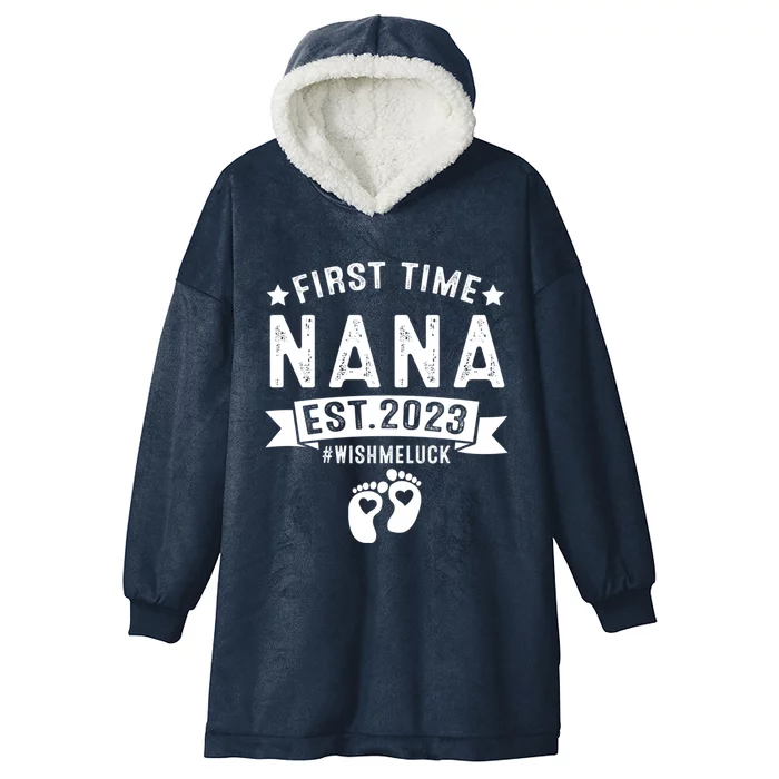 First Time Nana Let The Spoiling Begin New Grandparents Gift Hooded Wearable Blanket