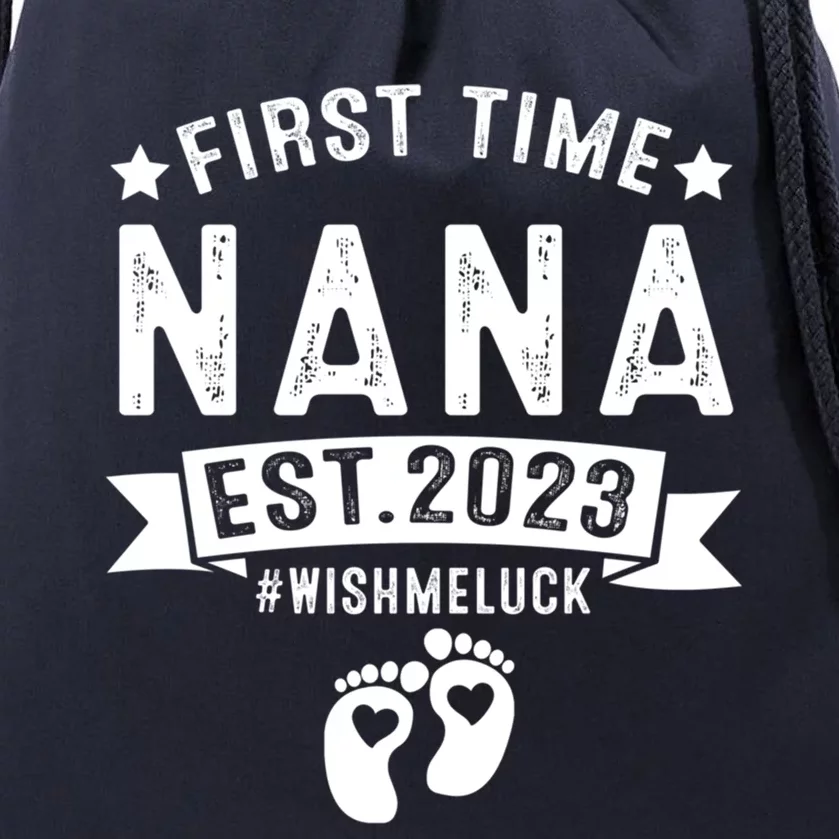 First Time Nana Let The Spoiling Begin New Grandparents Gift Drawstring Bag