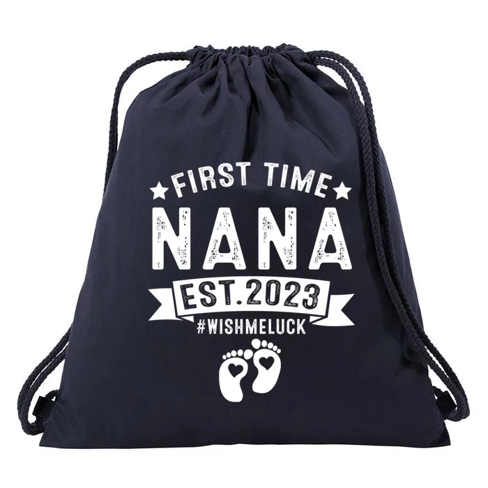 First Time Nana Let The Spoiling Begin New Grandparents Gift Drawstring Bag