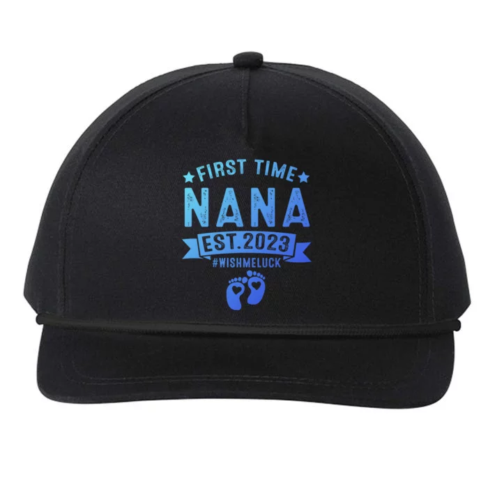 First Time Nana Let The Spoiling Begin New Grandparents Gift Snapback Five-Panel Rope Hat