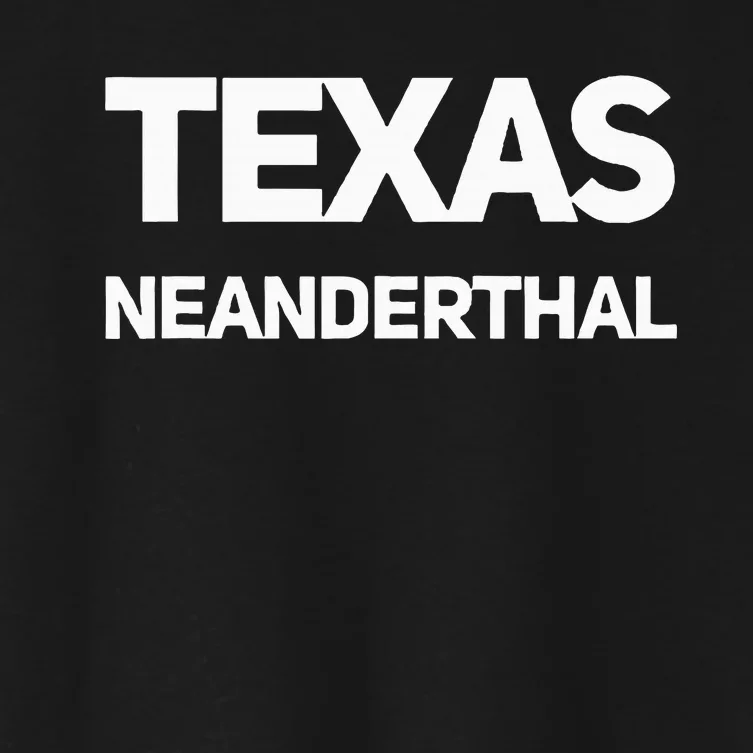 Funny Texas Neanderthal Women's Crop Top Tee